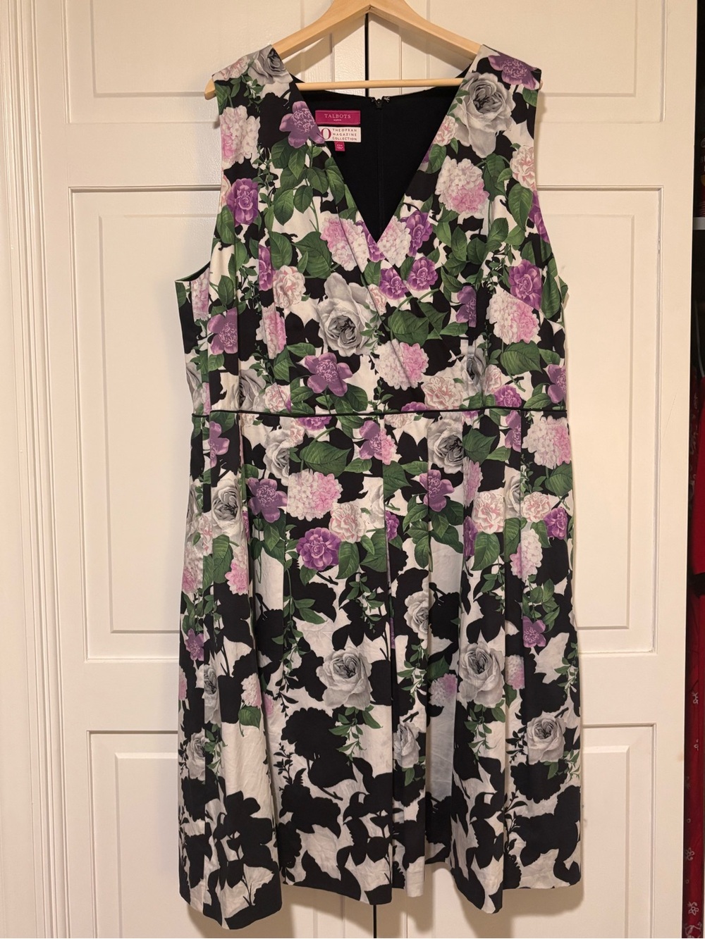 Talbots Oprah Collection Floral Hydrangea Fit & Flare Dress w/ Pockets